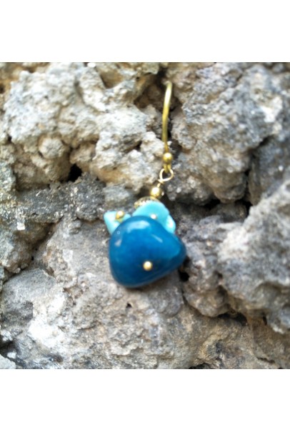 Family Of Blue Gemsstone Drop Earrings For Women
